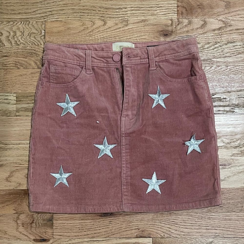 Stylish Corduroy Skirt with Star Accents